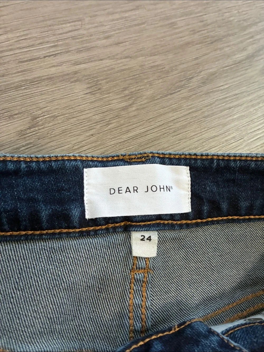 Dear John Dark Blue Denim Straight Leg Jeans